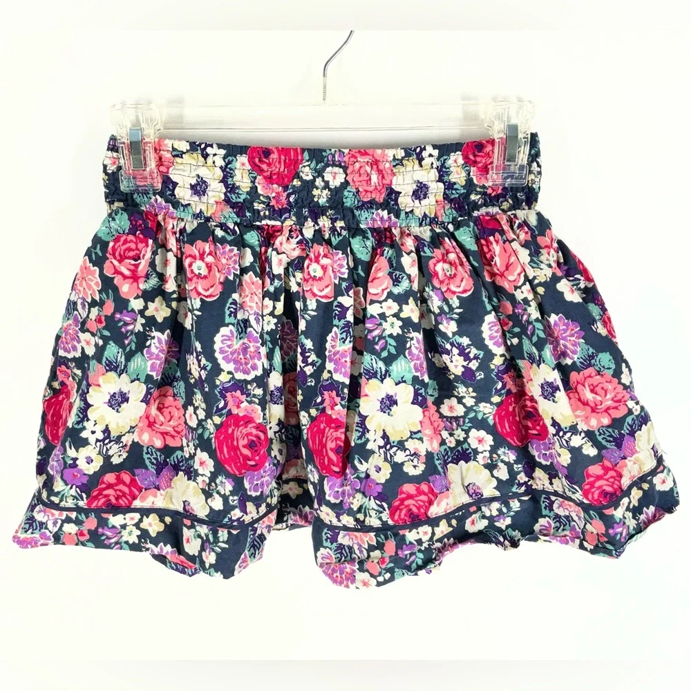 Arizona Jean Co. Girls Multicolor Floral Cotton Skirt Size Large 10/12